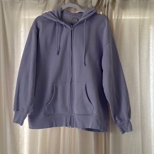 ARITZIA-TNA COZY AF FLEECE HOODIE, LAVENDAR